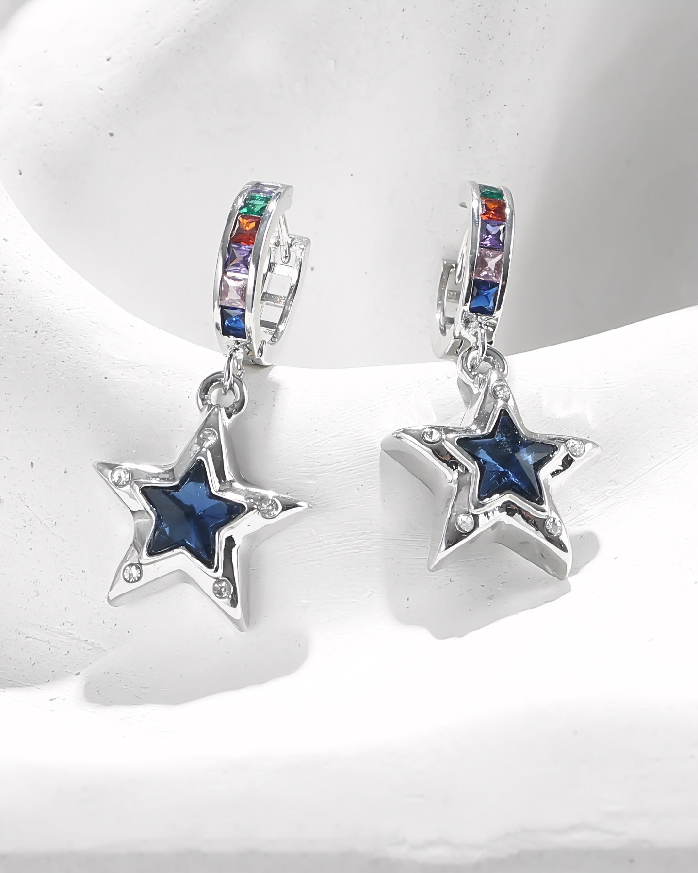 Blue Star Earrings