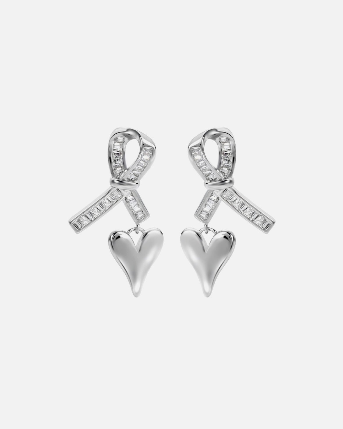 Bow and Heart Earrings