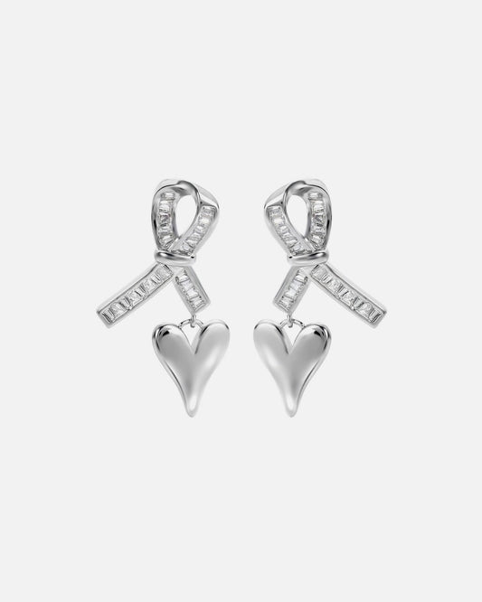 Bow and Heart Earrings