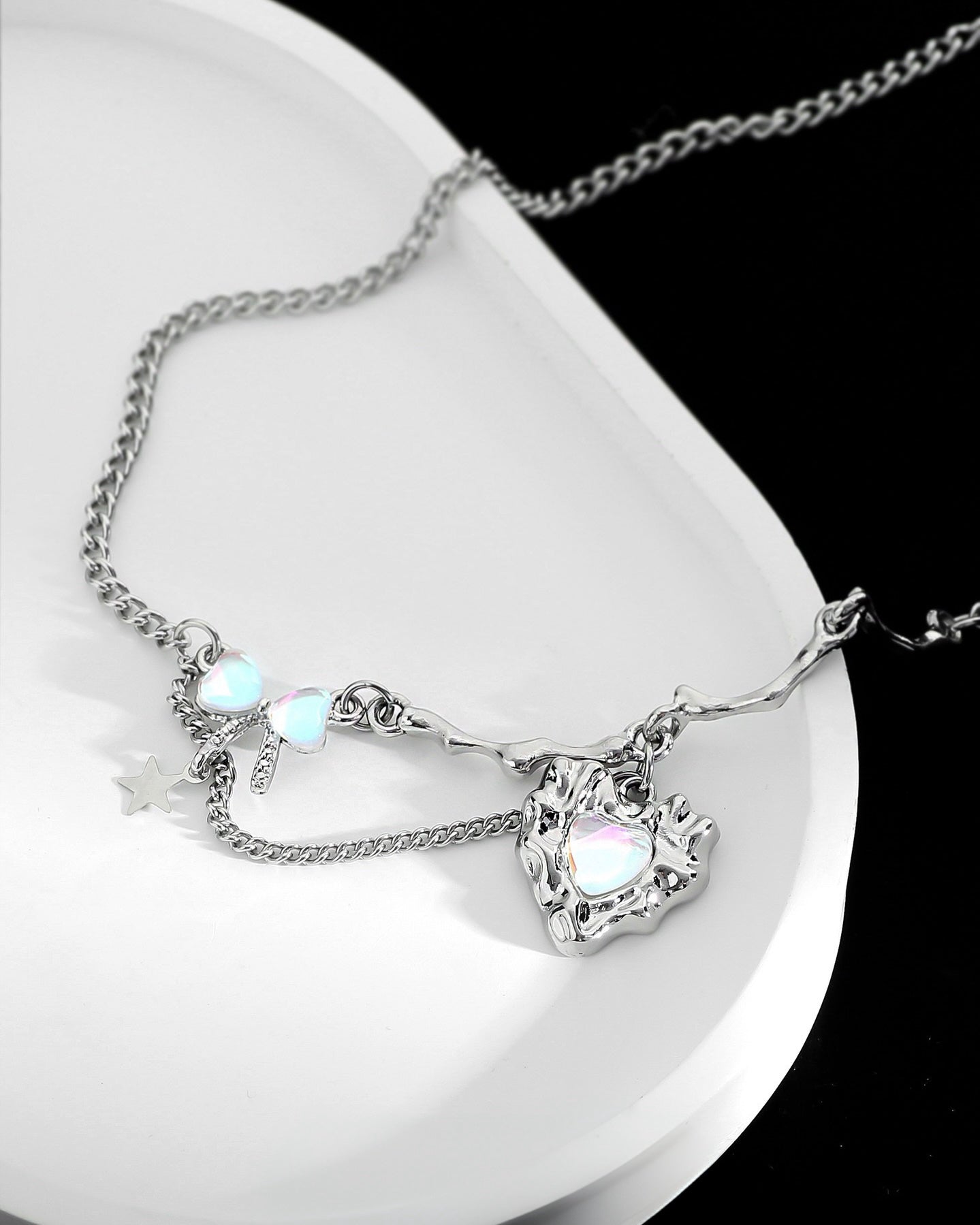 Heart Moonstone Necklace