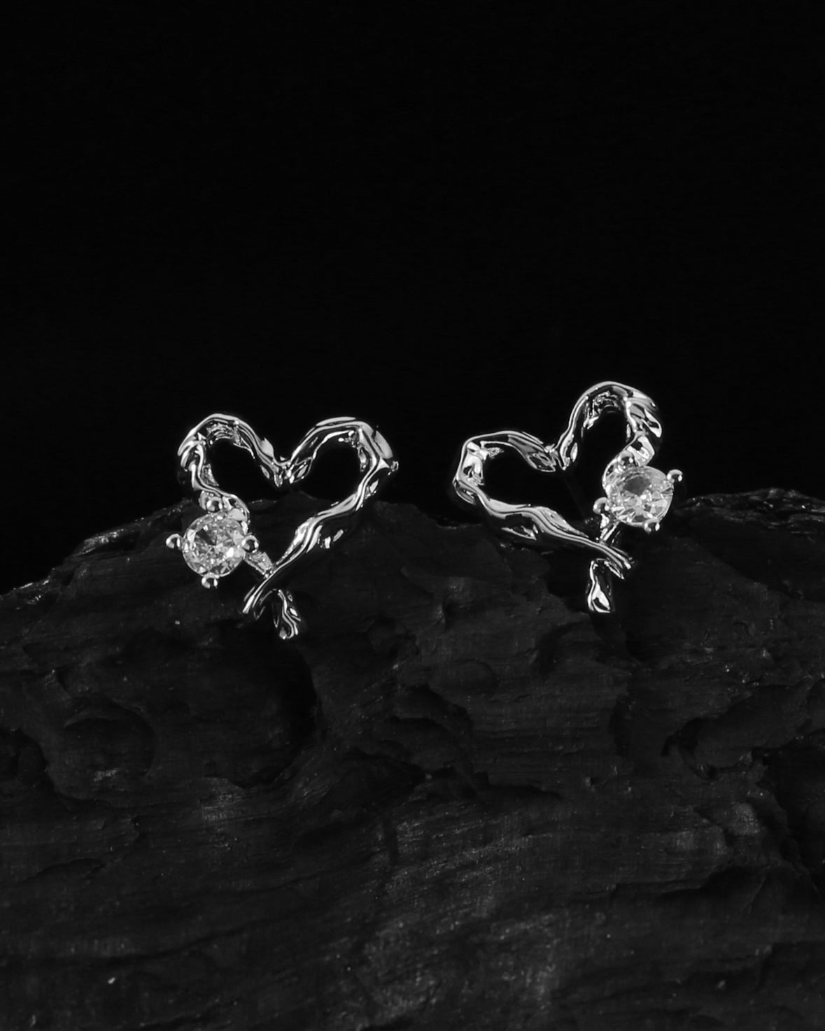 Lava Heart Earrings