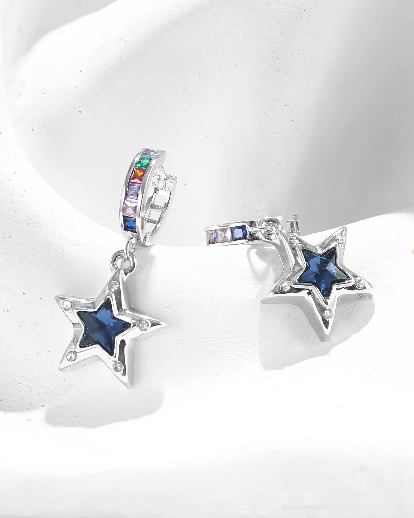 Blue Star Earrings